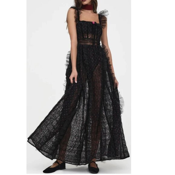 NWT FOR LOVE AND LEMONS JANELLE MAXI FESTIVAL DRESS SIZE S - Picture 1 of 16